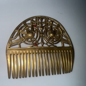 Rare 1977‎ Vintage MMA Metropolitan Museum Of Arts Hair Pin Comb Art Deco Birds